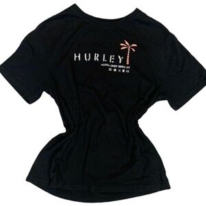 Hurley Mens Surf Graphic Tee Sz M Aloha Only Since 99 Palm Tree Black #256J